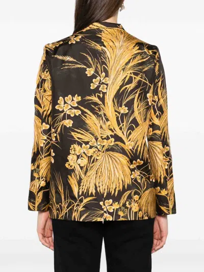 F.r.s For Restless Sleepers For Restless Sleepers Printed Silk Shirt In Yellow