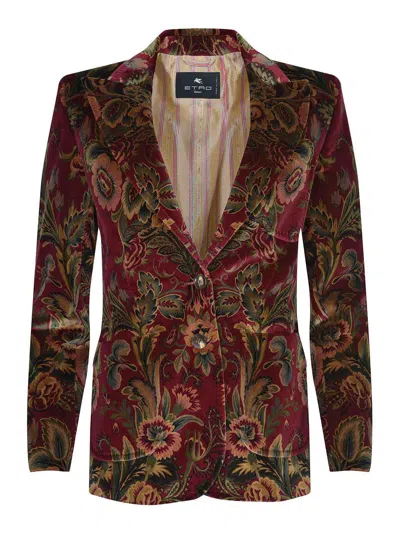 Etro Jacket Made Of  Cotton Blend In Brown