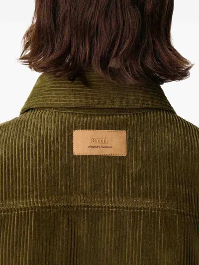 Ami Alexandre Mattiussi Ami Paris Men Cotton Overshirt In Green