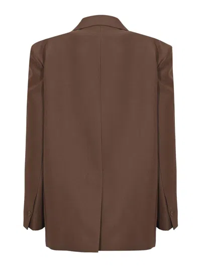Weekend Max Mara Floc Jacket In Cotton Blend In Brown