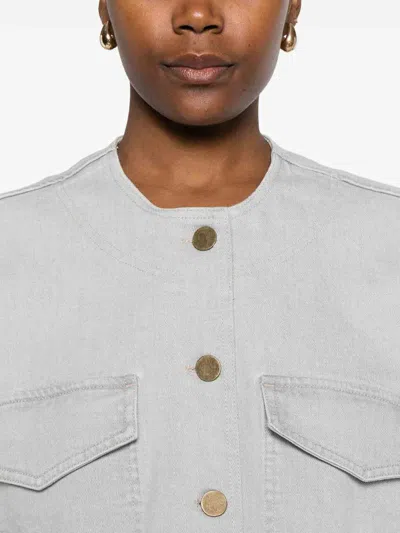 Forte Forte Denim Cotton Overshirt In Gray