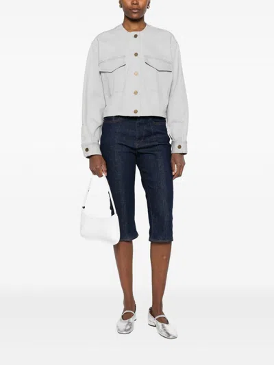 Forte Forte Denim Cotton Overshirt In Gray