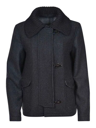 Fay Jacket Made Of  Wool In Gray
