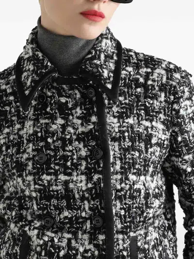Dolce & Gabbana Wool Blend Tweed Jacket In Gray