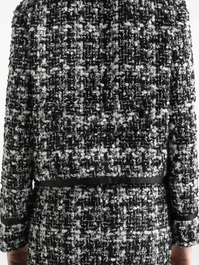 Dolce & Gabbana Wool Blend Tweed Jacket In Gray