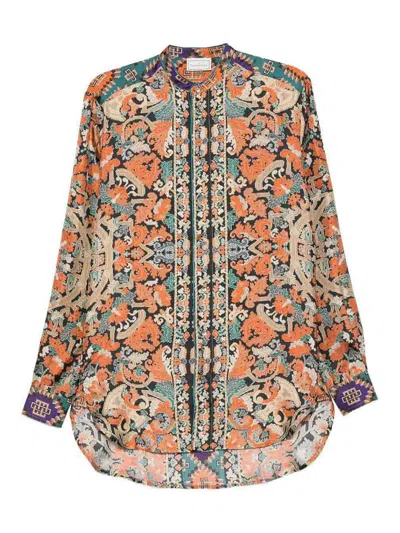 Pierre-louis Mascia Printed Silk Shirt In Multi