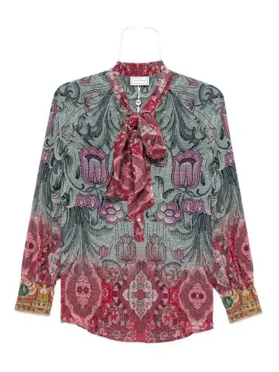 Pierre-louis Mascia Printed Silk Shirt In Multi