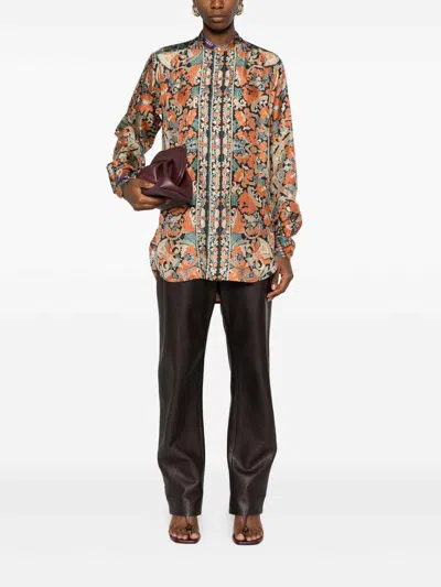 Pierre-louis Mascia Printed Silk Shirt In Multi