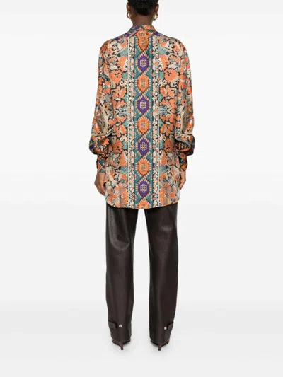 Pierre-louis Mascia Printed Silk Shirt In Multi
