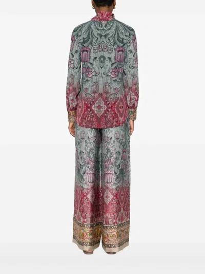 Pierre-louis Mascia Printed Silk Shirt In Multi