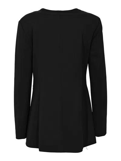 Liviana Conti Alfred Jacket In Shiny Milanese Stitch In Black