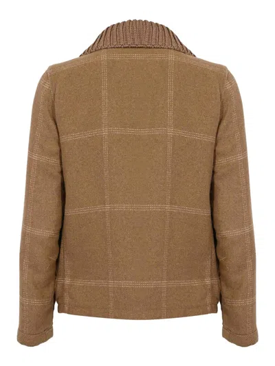 Fay 3-hook Jacket In Brown