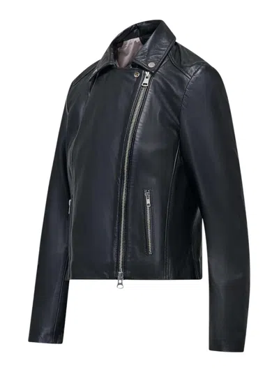 Bomboogie Leather Jacket In Blue