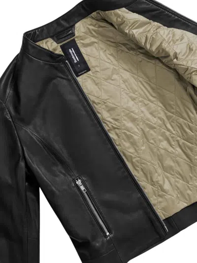 Bomboogie Leather Jacket In Black