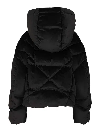 Khrisjoy Iconic Milano Crop Down Jacket In Black