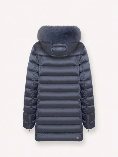 Colmar Originals A-line Down Jacket With Faux Fur In Purple