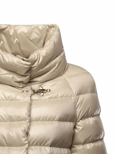Fay Down Jacket With Nylon Hook In Neutral