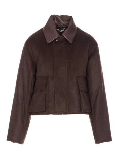 Auralee Jacket In Burgundy