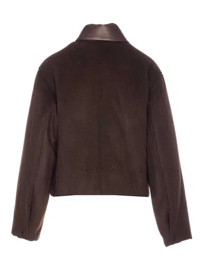 Auralee Jacket In Burgundy