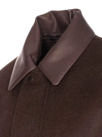 Auralee Jacket In Burgundy