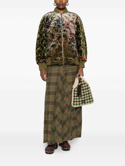 Pierre-louis Mascia Printed Silk Blend Bomber Jacket In Sand