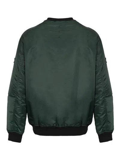 Premiata Nylon Bomber Jacket In Green