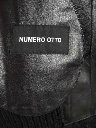Numero Otto Shearling Bomber Jacket In Black