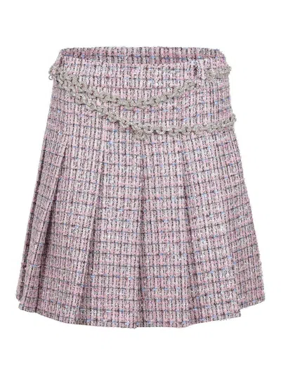 Self-portrait Gonna  Made In Mixed Wool In Nude