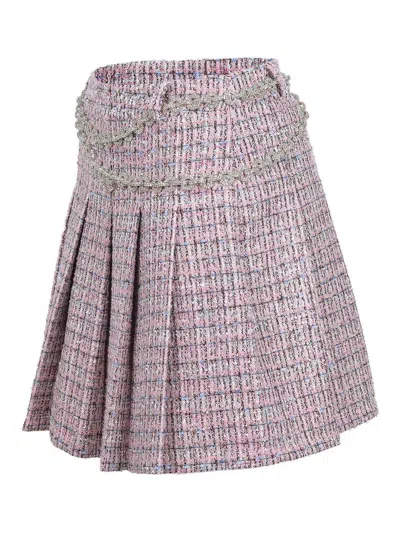 Self-portrait Gonna  Made In Mixed Wool In Nude