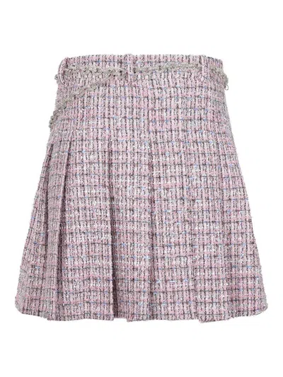 Self-portrait Gonna  Made In Mixed Wool In Nude