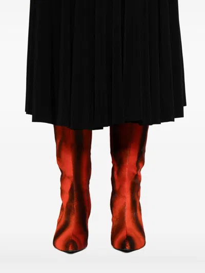 Norma Kamali Pleated Midi Skirt In Black