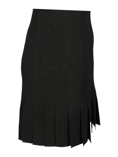 Marni Pleated Wool Mini Skirt In Black
