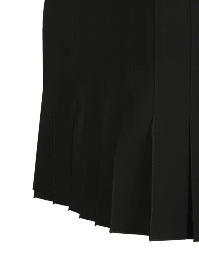 Marni Pleated Wool Mini Skirt In Black
