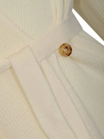 Max Mara Affori Wool Cardigan In White