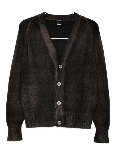 Avant Toi Wool And Cashmere V-necked Cardigan In Black