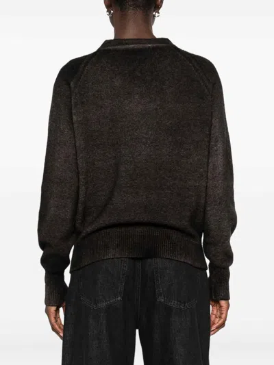 Avant Toi Wool And Cashmere V-necked Cardigan In Black
