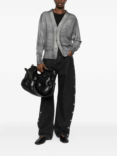 Avant Toi Wool And Cashmere V-necked Cardigan In Gray