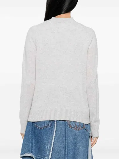 Maison Kitsuné Baby Fox Wool Cardigan In White