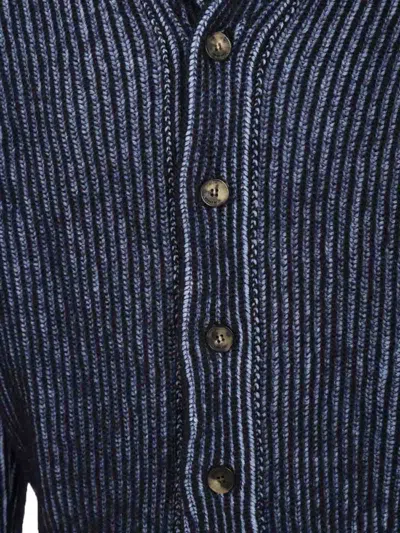 Jacob Cohen English Knit Cardigan In Blue