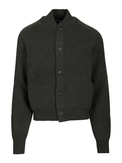Jacquemus Le Cardigan Pallone In Wool And Cashmere In Green