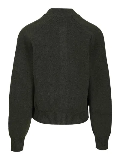 Jacquemus Le Cardigan Pallone In Wool And Cashmere In Green