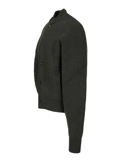 Jacquemus Le Cardigan Pallone In Wool And Cashmere In Green