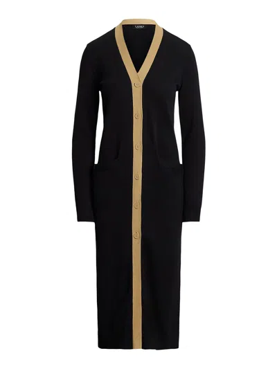 Ralph Lauren Hejaji-long Sleeve-cardigan In Black