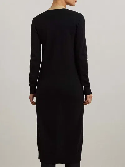 Ralph Lauren Hejaji-long Sleeve-cardigan In Black