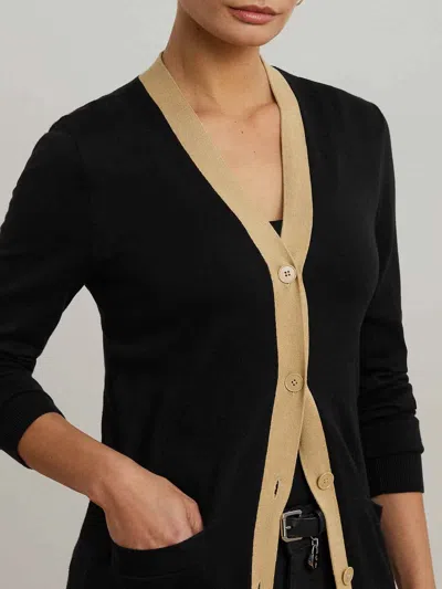 Ralph Lauren Hejaji-long Sleeve-cardigan In Black