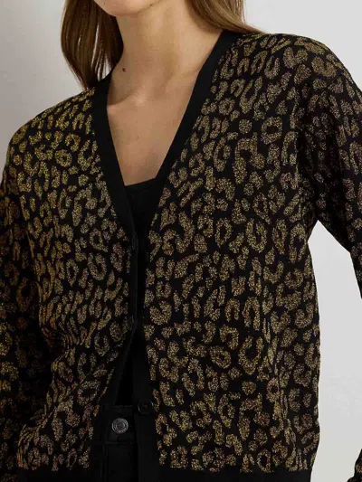 Ralph Lauren Parrie-long Sleeve-cardigan In Gold