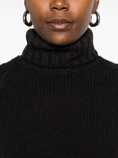Base Wool Turtle-neck Jumper In Brown