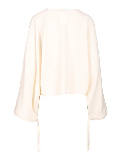 Max Mara Fine Wool Yarn Sweater In White