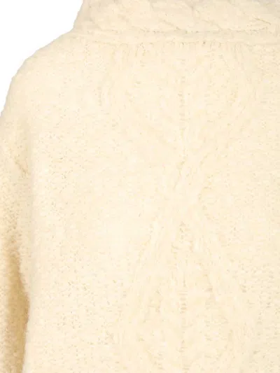 Isabel Marant Solid Color Thick Knitted Sweater In Neutral