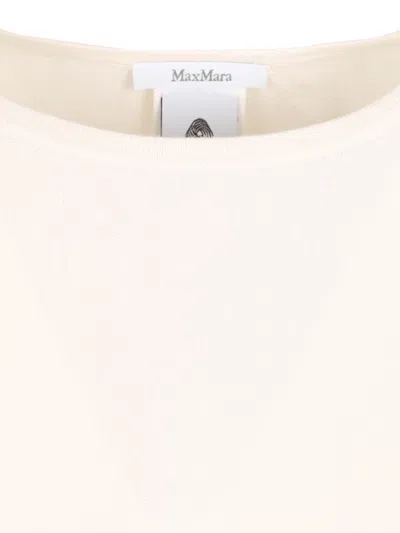 Max Mara Fine Wool Yarn Sweater In White